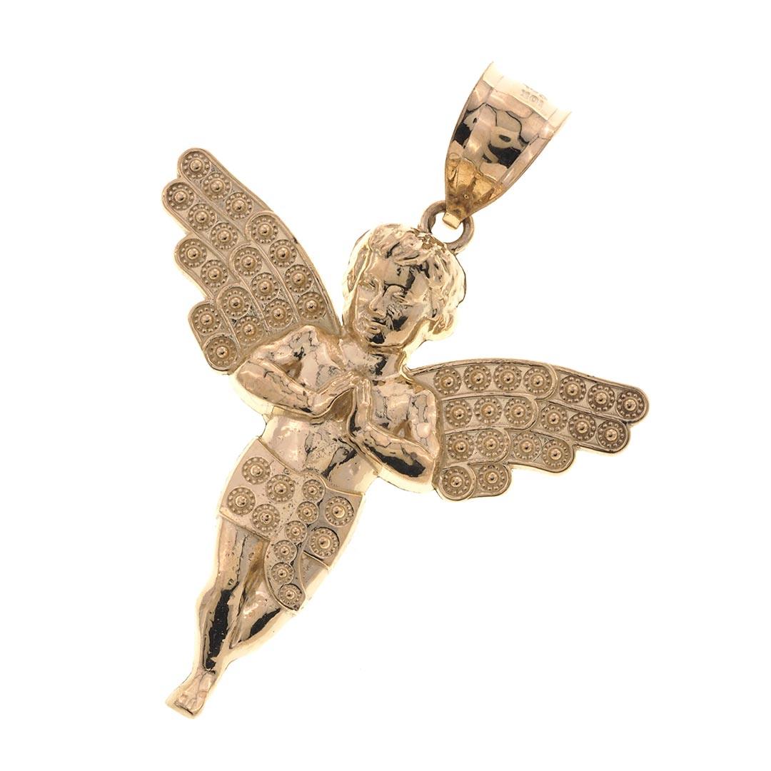 Praying Baby Angel Pendant in Gold  10k Fantastic Jewelry NYC