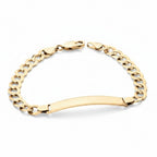 14K gold Cuban Link ID bracelet