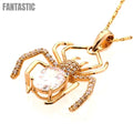 Circonita cúbica | Araña de diamante engastada en oro de 14 quilates, que proporciona una belleza luminiscente y un encanto sofisticado