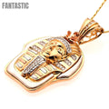 14K Gold CZ Pharaoh Pendant