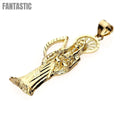 14K Gold Grim Reaper Pendant