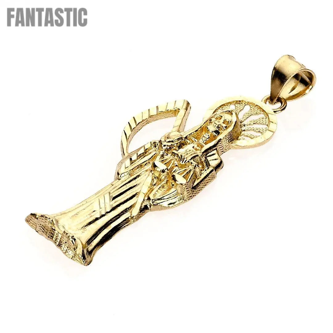 14K gold Grim Reaper pendant
