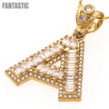 Colgante Bling Llamativo con Inicial A en Oro 14K