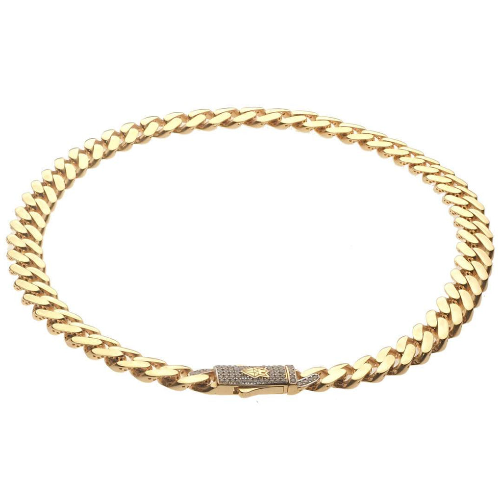 Milano Choker 14K Gold CZ Iced Box