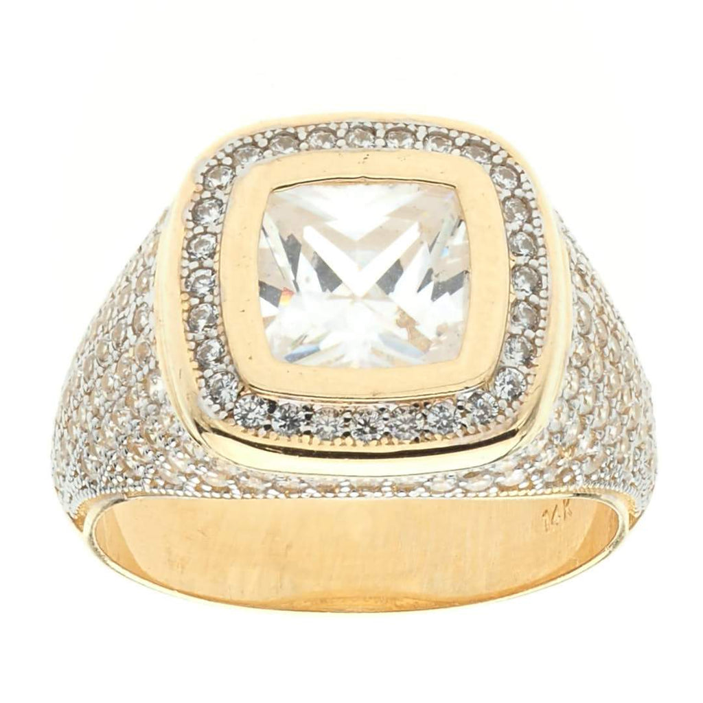 White Topaz Ring 14k Gold