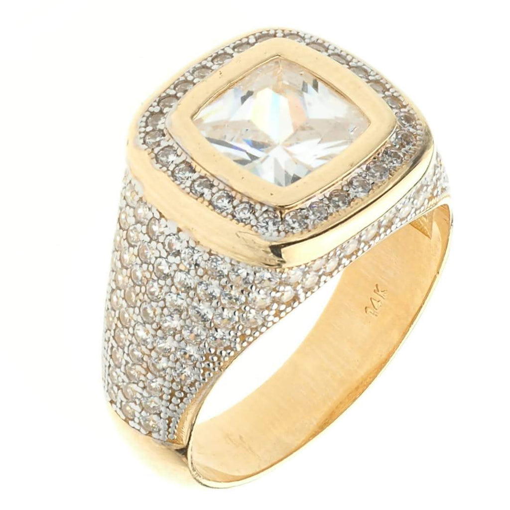 White Topaz Ring 14k Gold