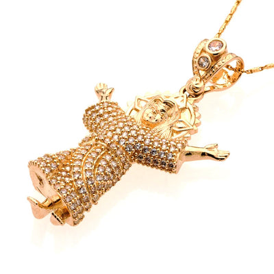 Divine Niño CZ Pendant in 14K Gold