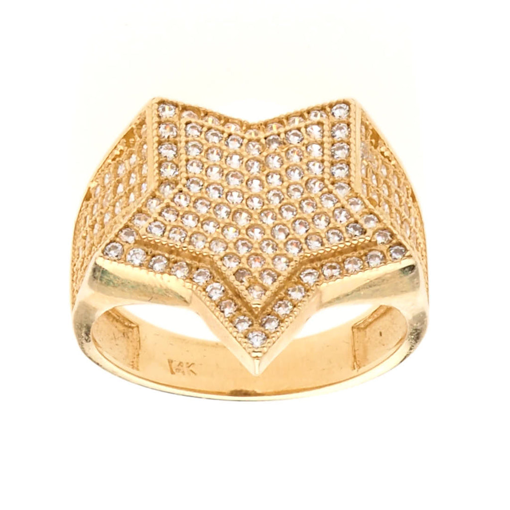 Star RIng 14K Gold & CZ