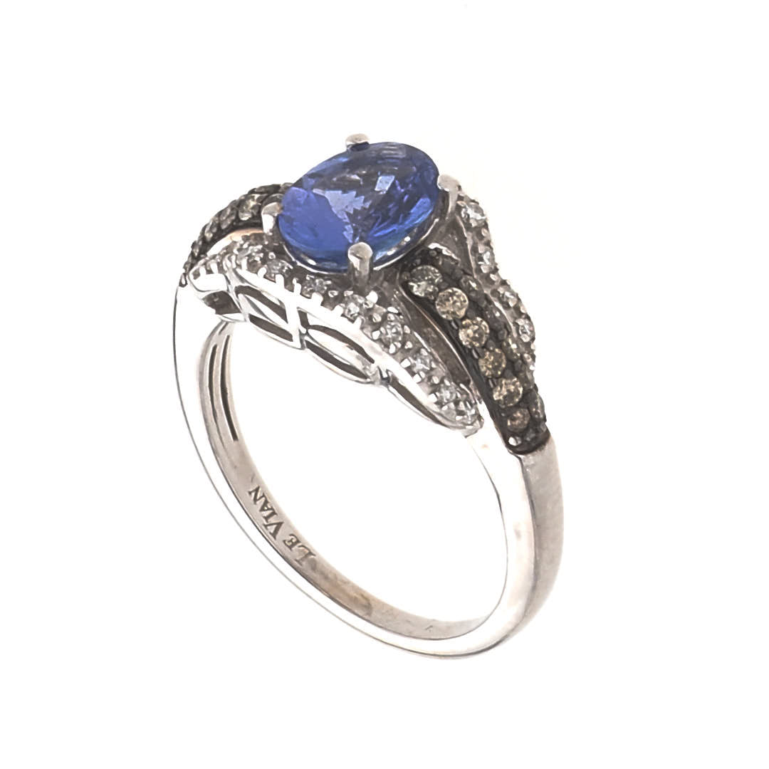 Women Ring | Hampton blue topaz Engagement Ring 14K White Gold