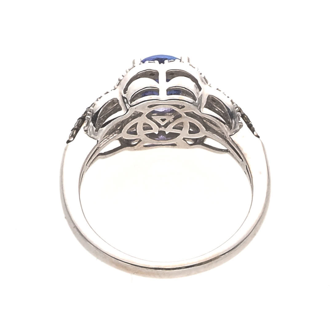 Women Ring | Hampton blue topaz Engagement Ring 14K White Gold