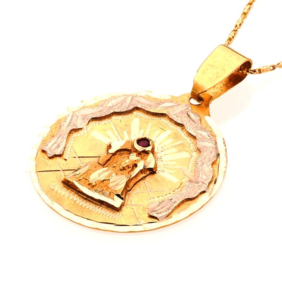 Altagracia Virgin Pendant in 14K Gold