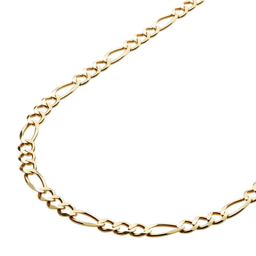 Exquisite 14K Gold Figaro Chain