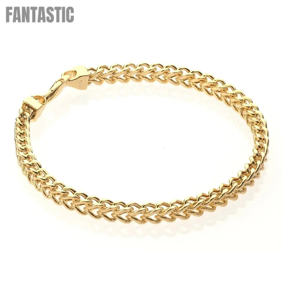14K gold Franco bracelet for men