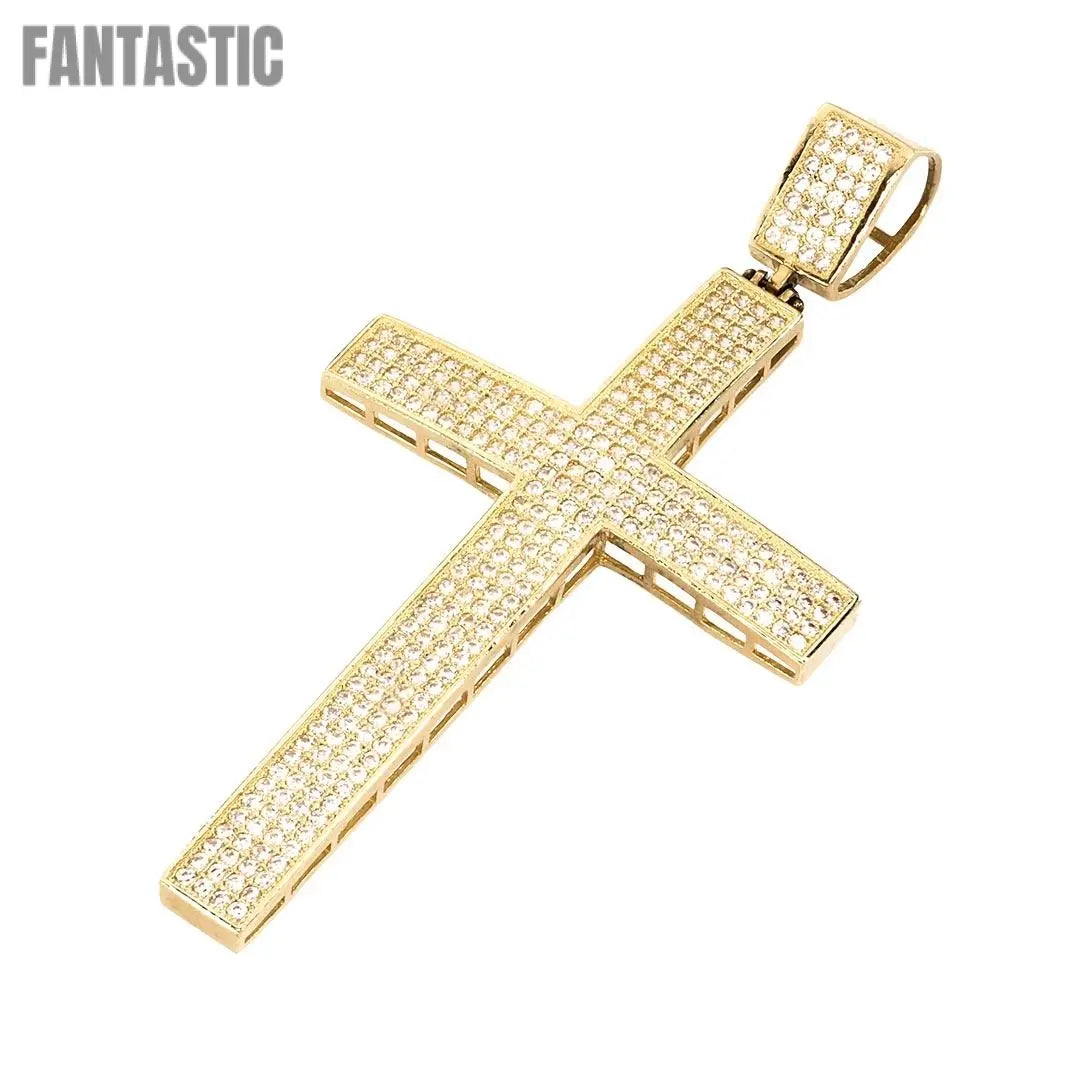 Hip-Hop Big Cross Pendant Necklace