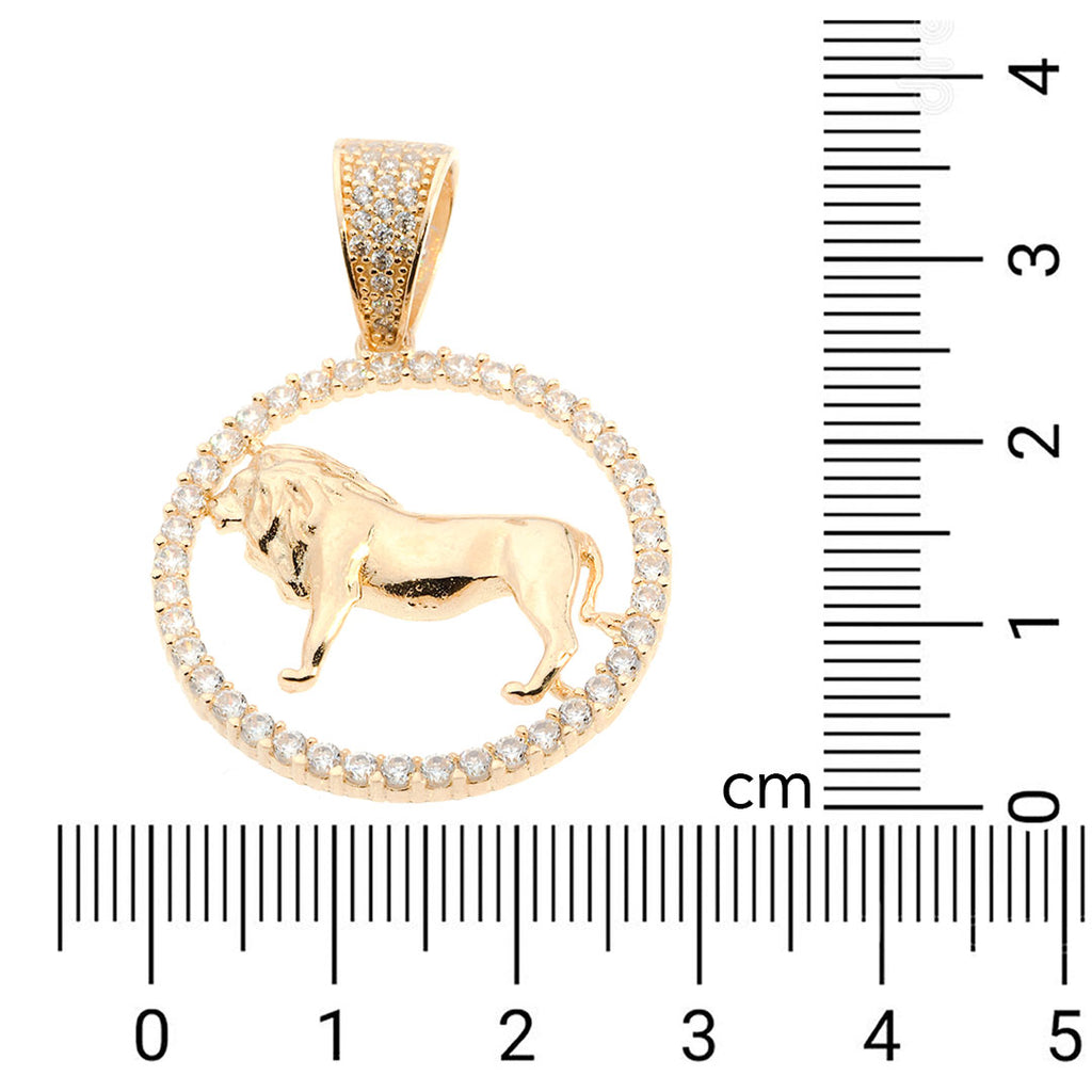 Leo Zodiac Pendant in 14K Gold