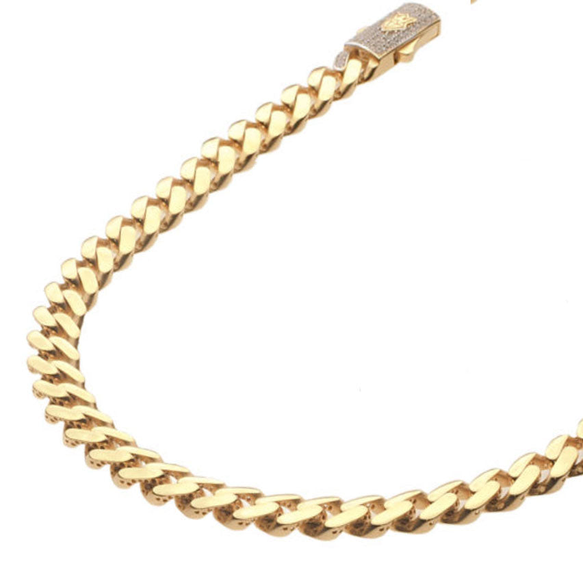 Milano Choker 14K Gold CZ Iced Box