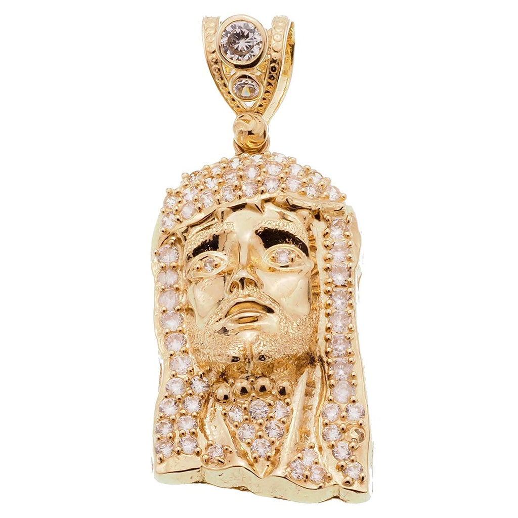 Jesus Face Pendant Adorned