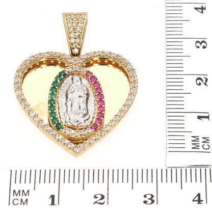 Heart Shape Guadalupe Virgin Pendant