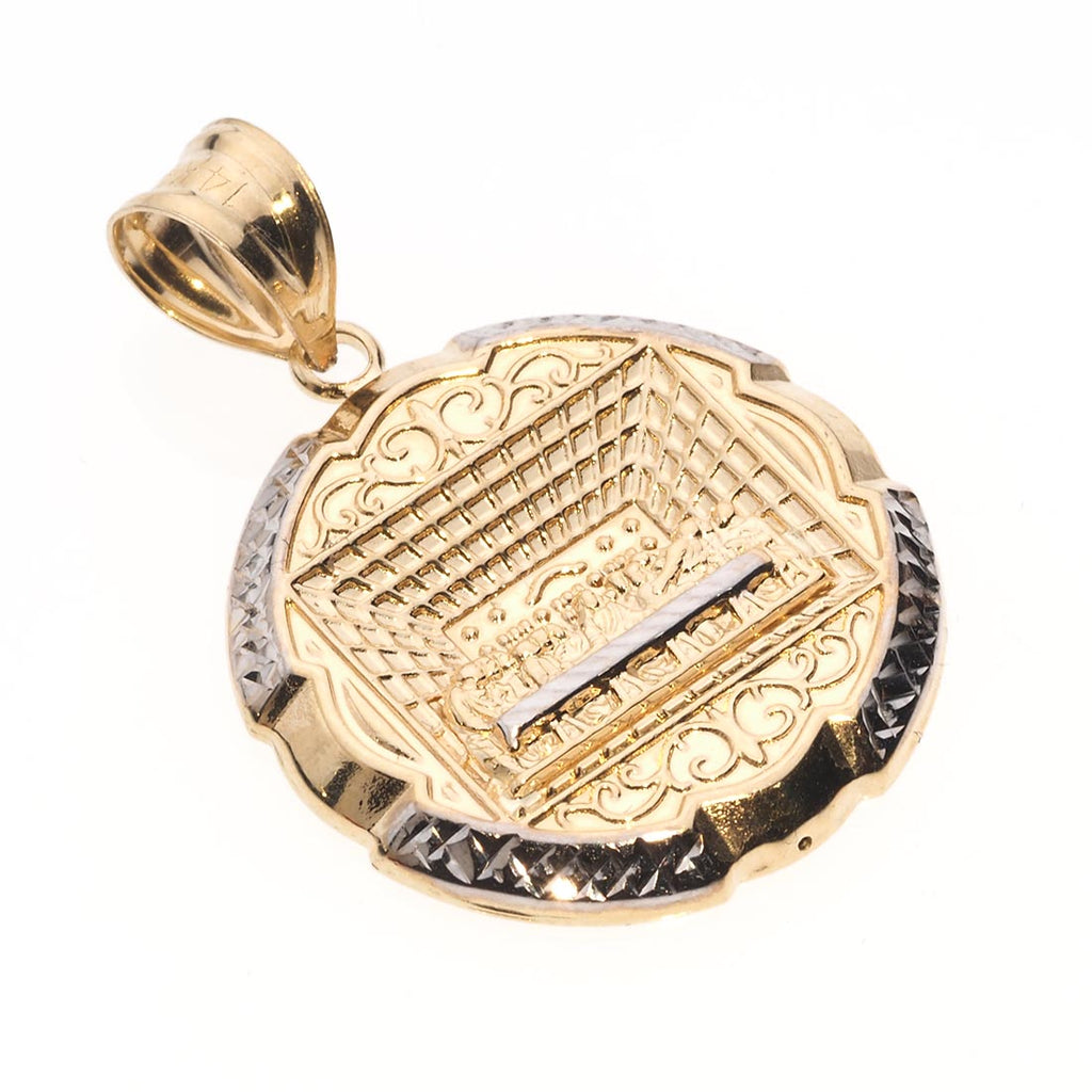 Rounded The Last Supper Pendant | 14K Gold With Cz - Fantastic Jewelry NYC