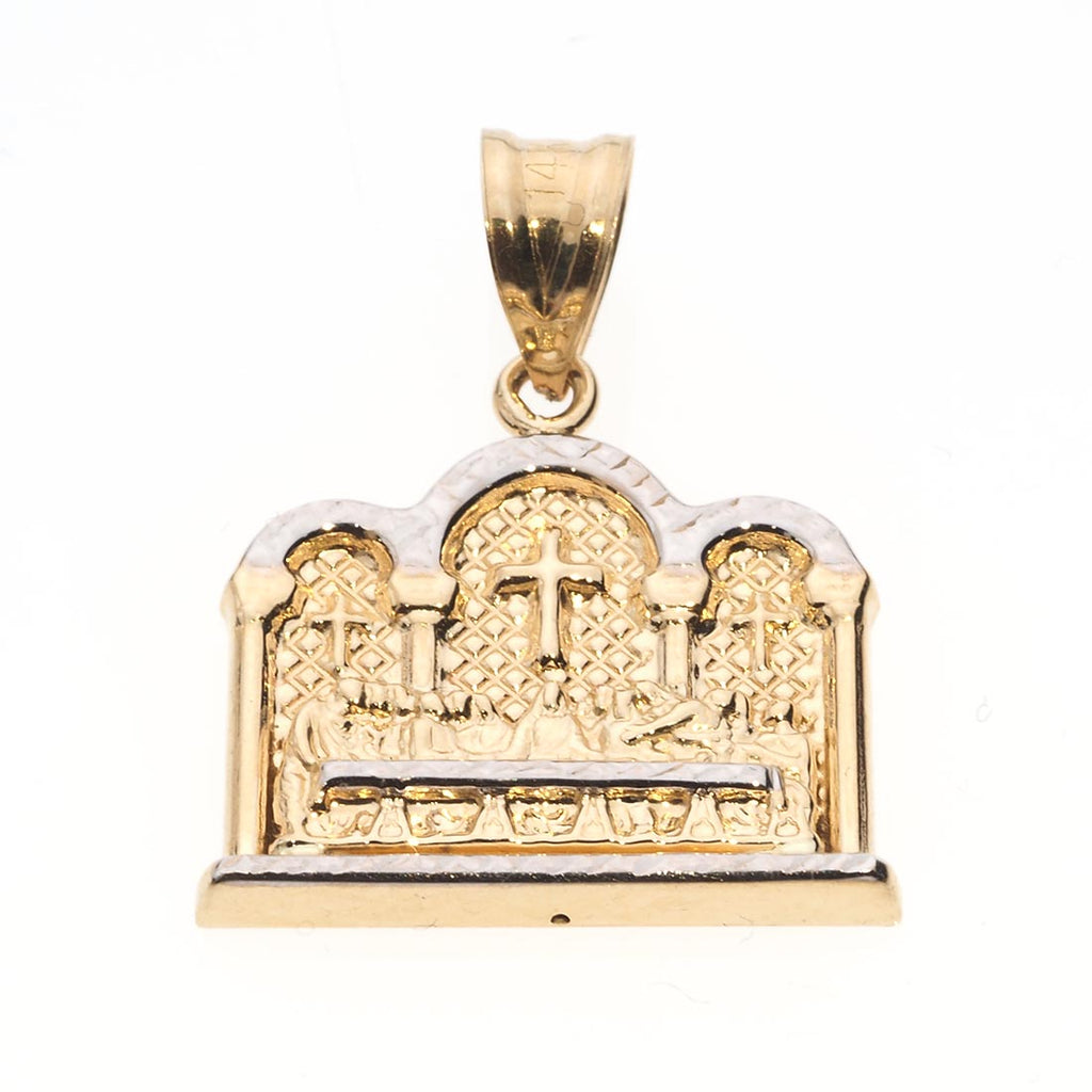 Square The Last Supper Pendant | 14K Gold - Fantastic Jewelry NYC