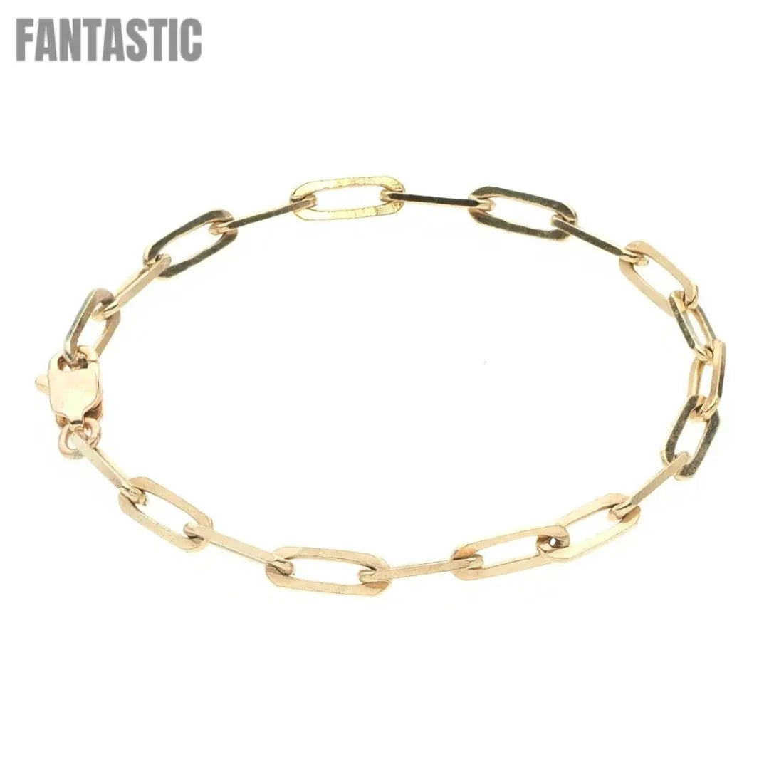 14K gold Paper Clip bracelet