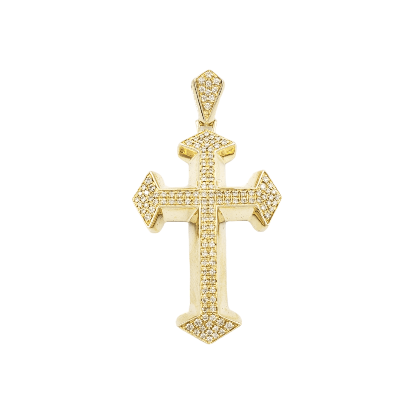 14k Arrow Diamond Cross With 0.71 Carats Of Diamonds #16157