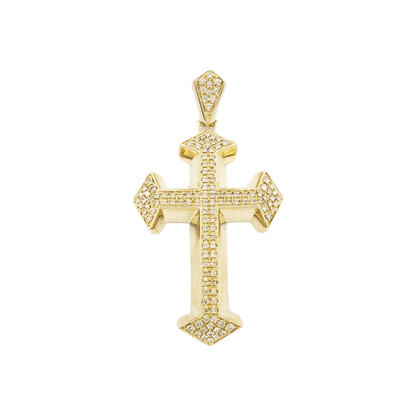 14k Arrow Diamond Cross With 0.71 Carats Of Diamonds #16157