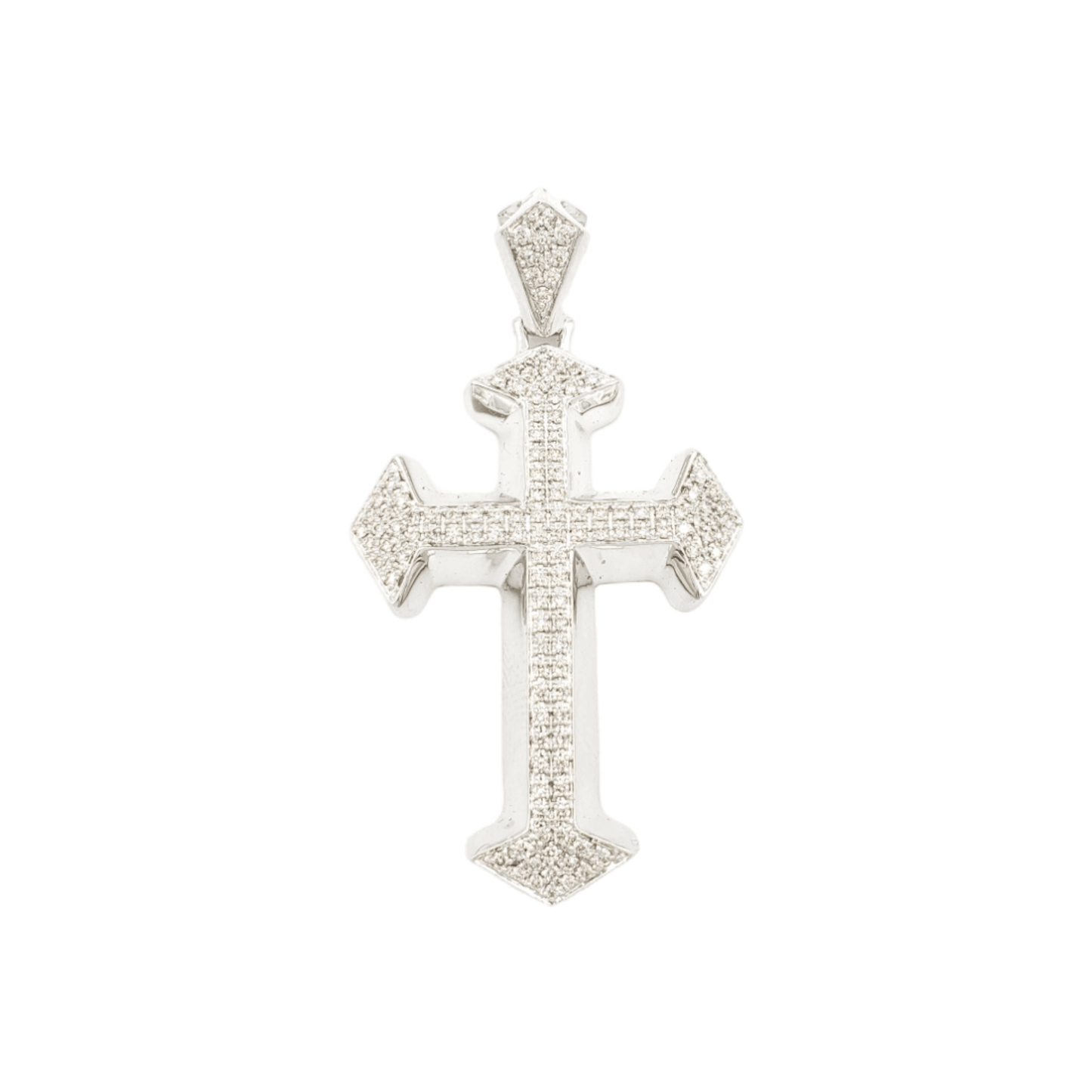 14k Arrow Diamond Cross With 0.71 Carats Of Diamonds #16157