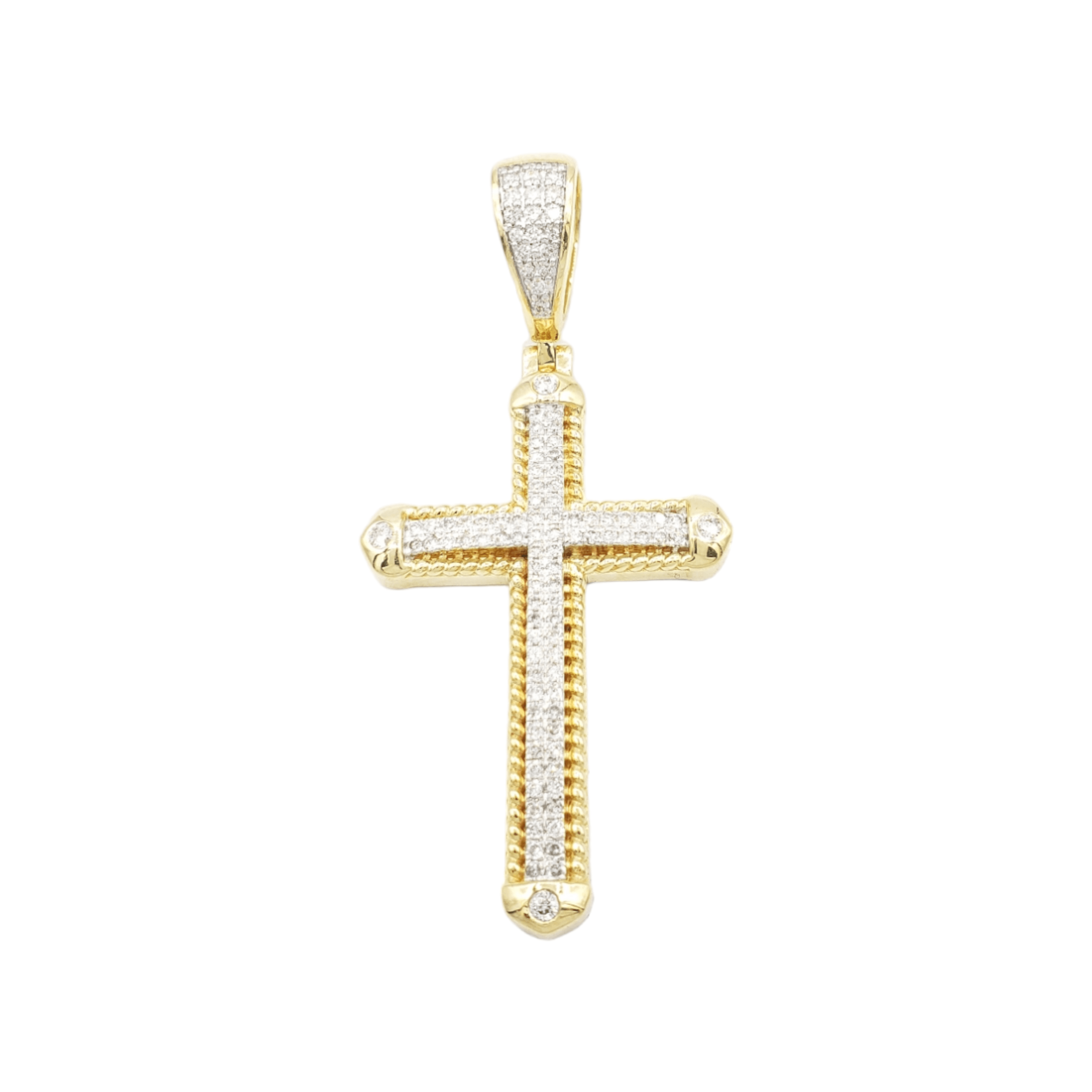14k Diamond Cross With 0.78 Carats Of Diamonds #23858