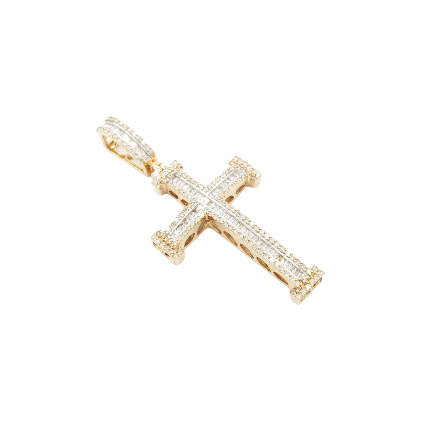 2.0 14k Diamond Cross With 1.31 Carats Of Diamonds #24047