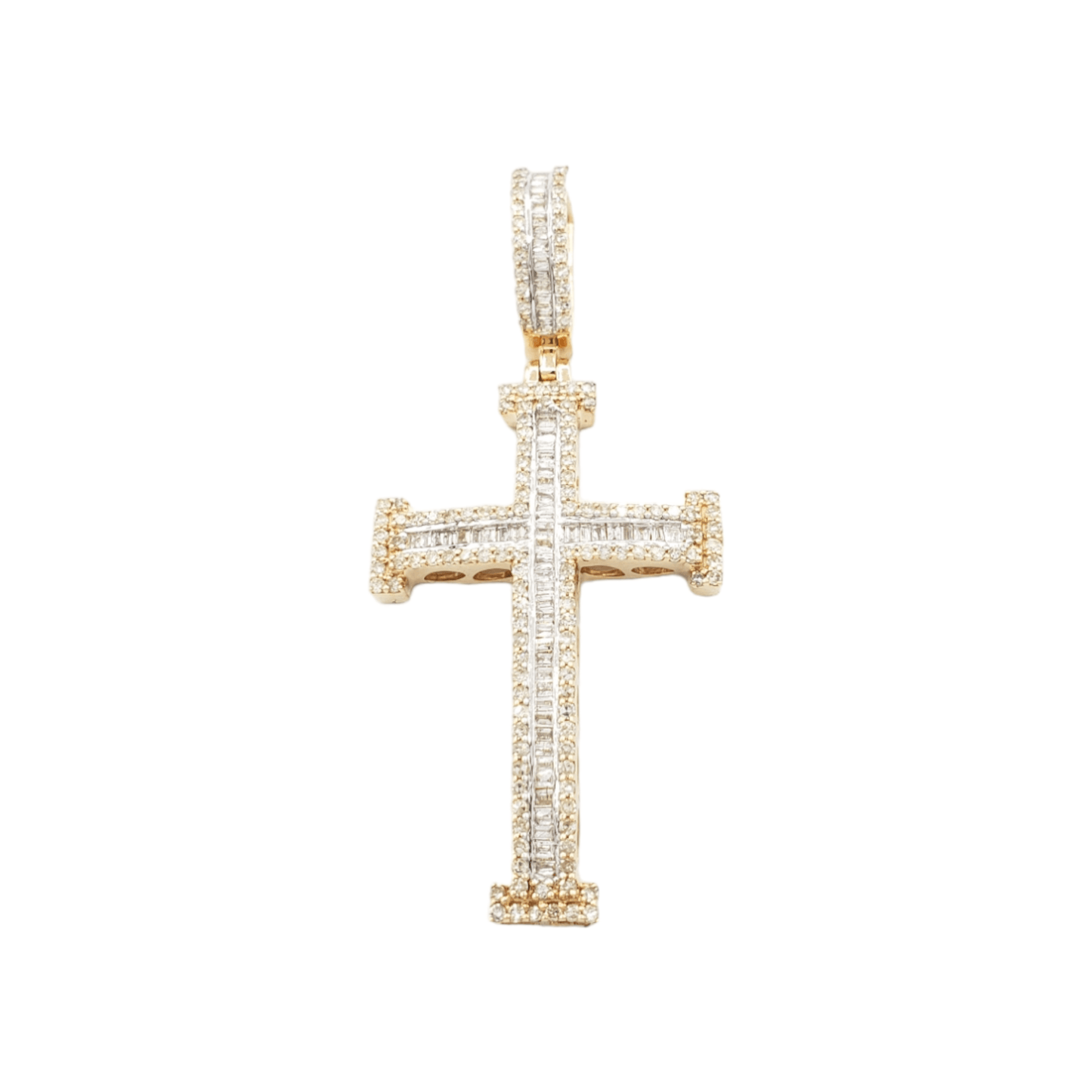 2.0 14k Diamond Cross With 1.31 Carats Of Diamonds #24047