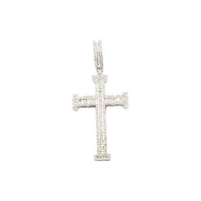 2.0 14k Diamond Cross With 1.31 Carats Of Diamonds #24047