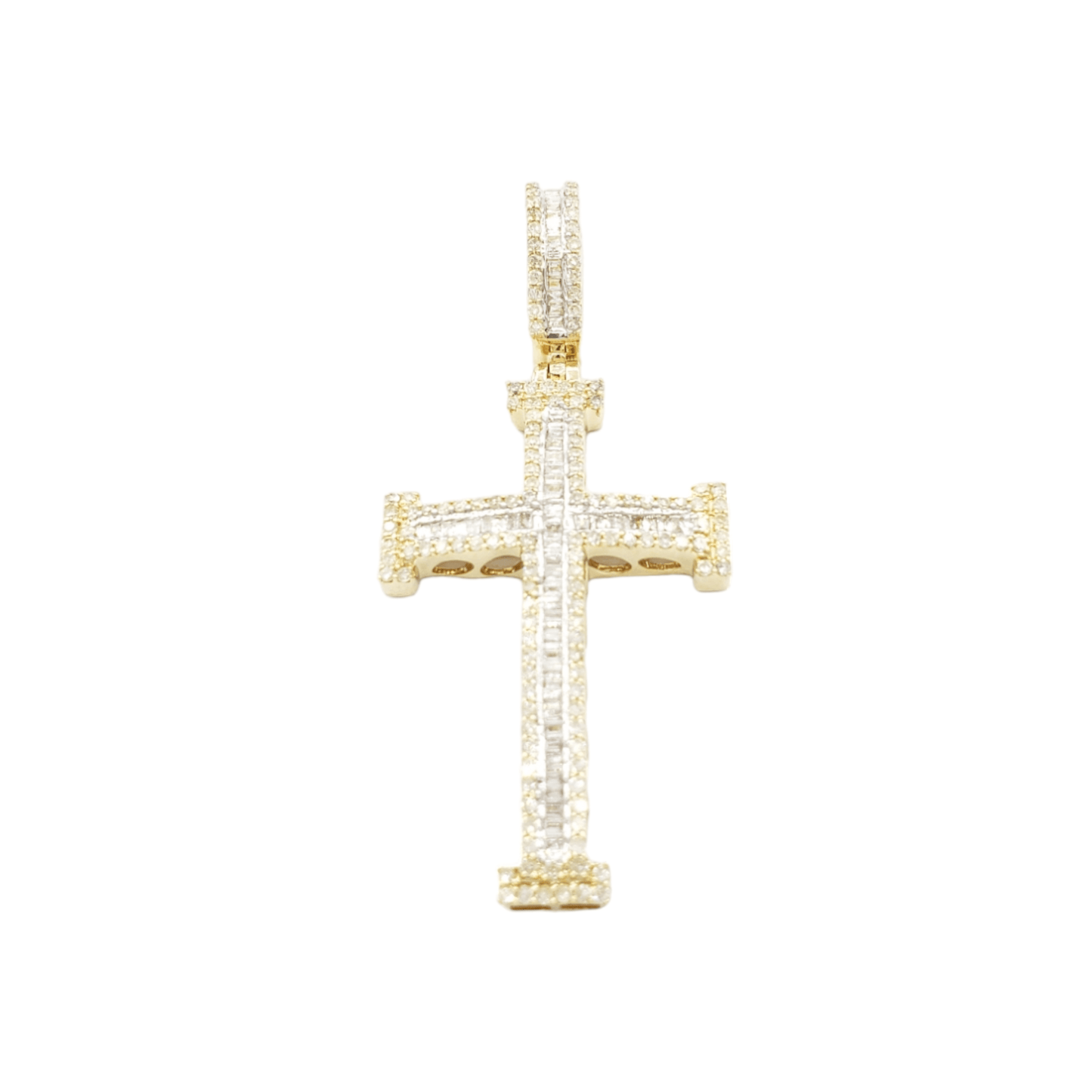 2.0 14k Diamond Cross With 1.31 Carats Of Diamonds #24047