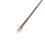 14k Rose Gold Black Diamond Tennis Bracelet #25897
