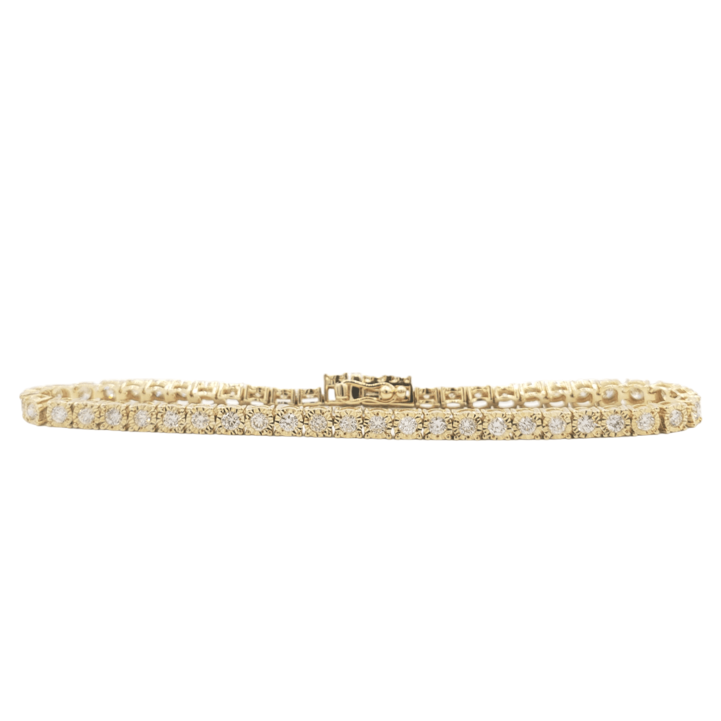 10k Illusion Cut Diamond Tennis Bracelet  With 2.76 Carats #23552