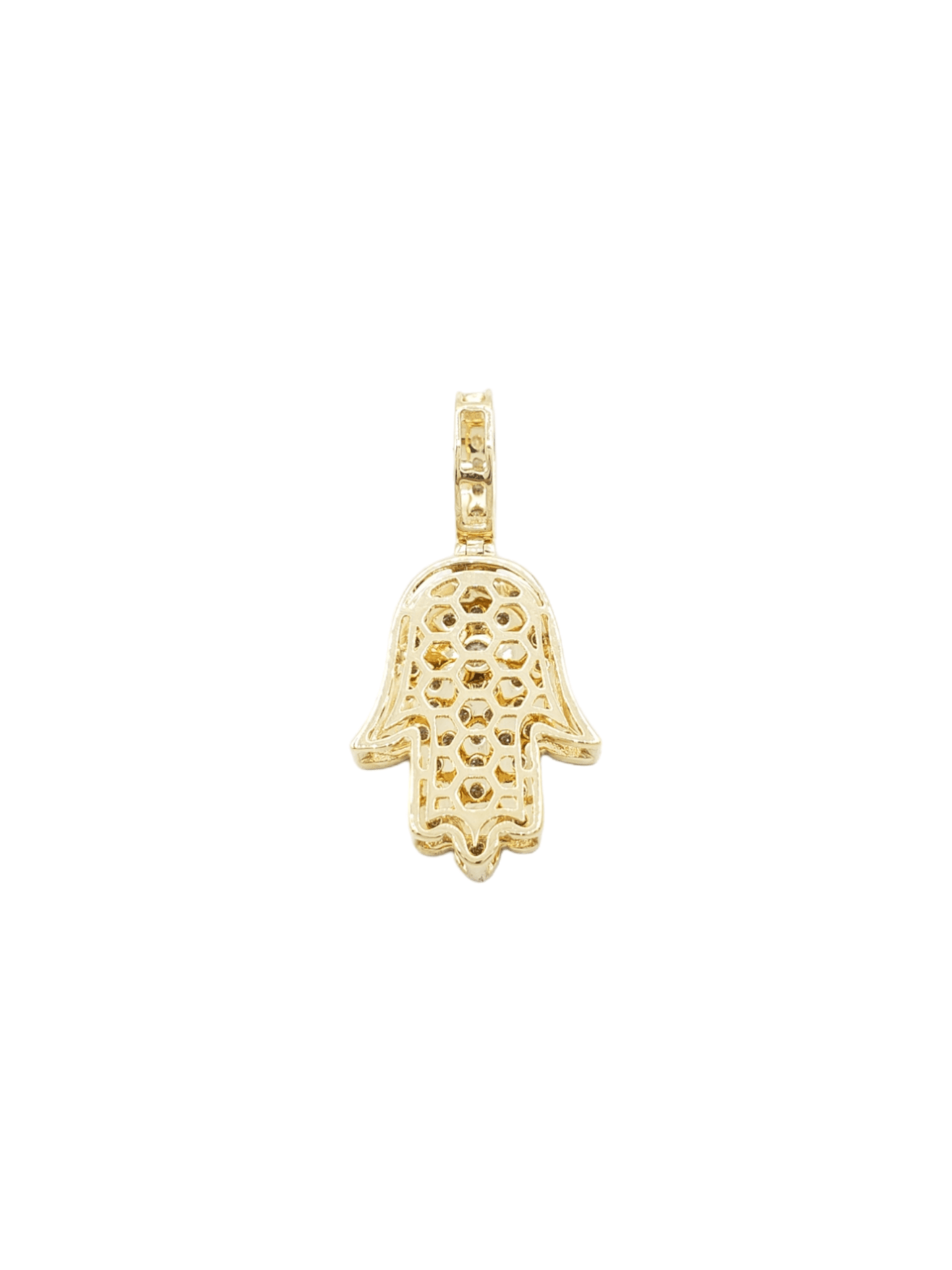 14k Eye Diamond Hamsa With 0.84 Carats Of Diamonds #13878