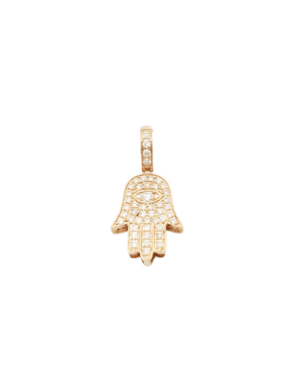 14k Eye Diamond Hamsa With 0.84 Carats Of Diamonds #13878