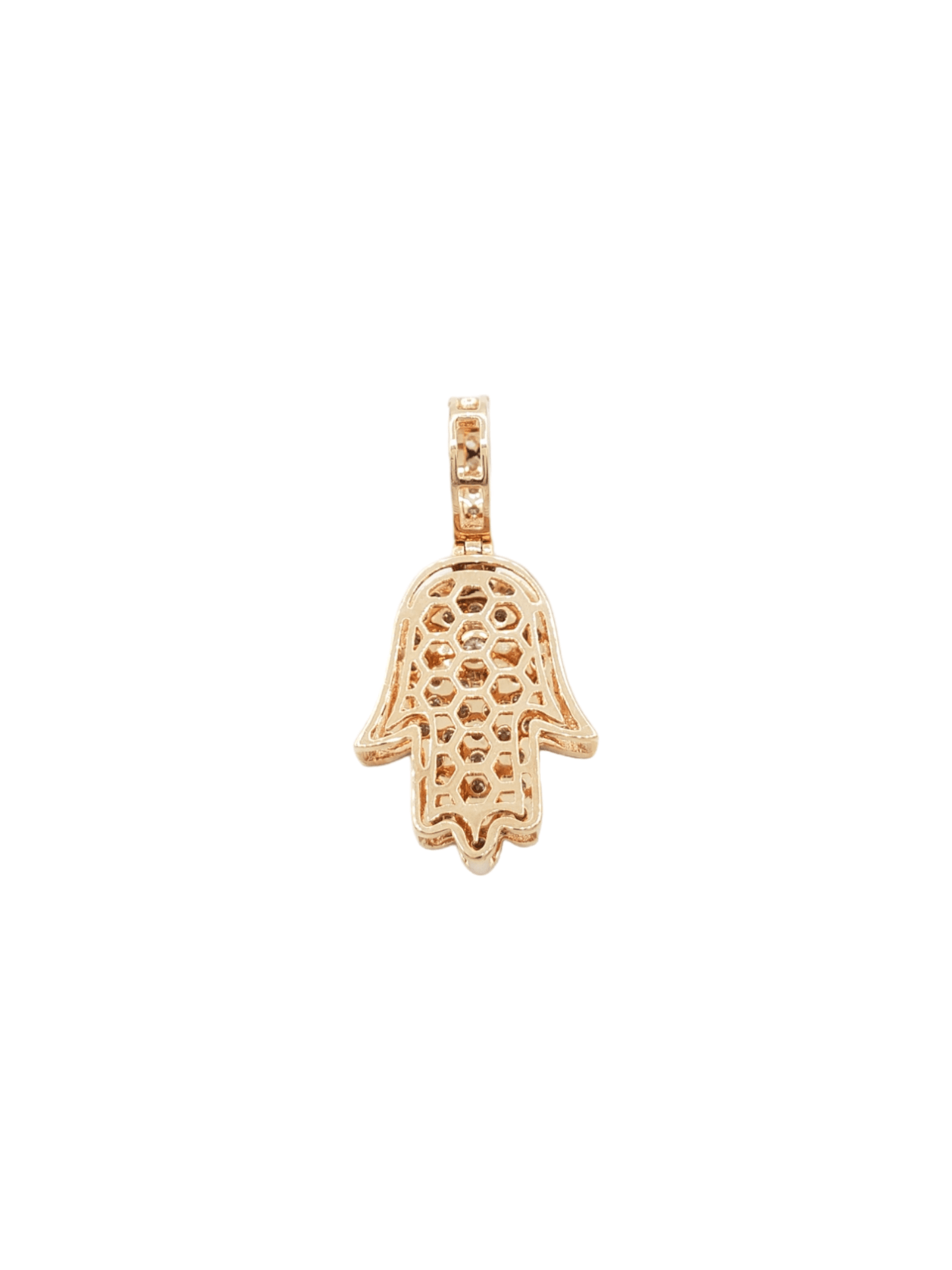 14k Eye Diamond Hamsa With 0.84 Carats Of Diamonds #13878