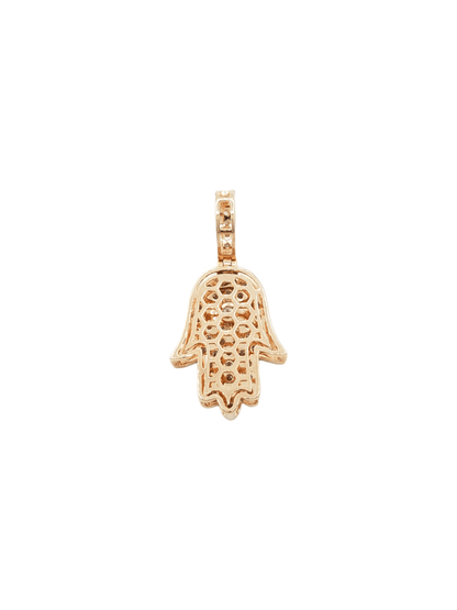 14k Eye Diamond Hamsa With 0.84 Carats Of Diamonds #13878