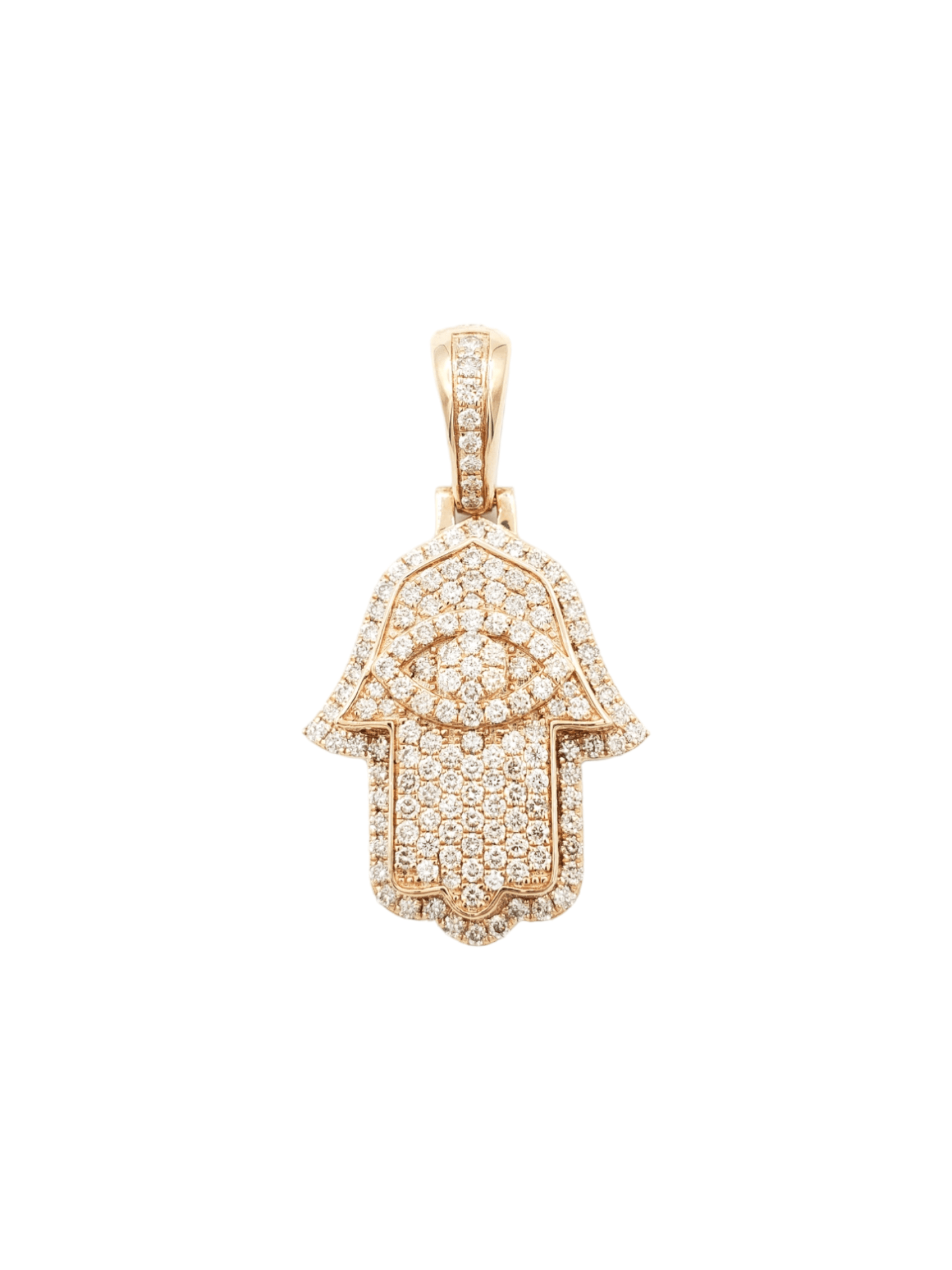 14k Eye Diamond Hamsa With 1.91 Carats Of Diamonds #10864