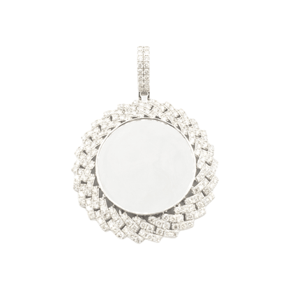 14k Cuban Diamond Picture Pendant With 3.85 Carats Of Diamonds #14560