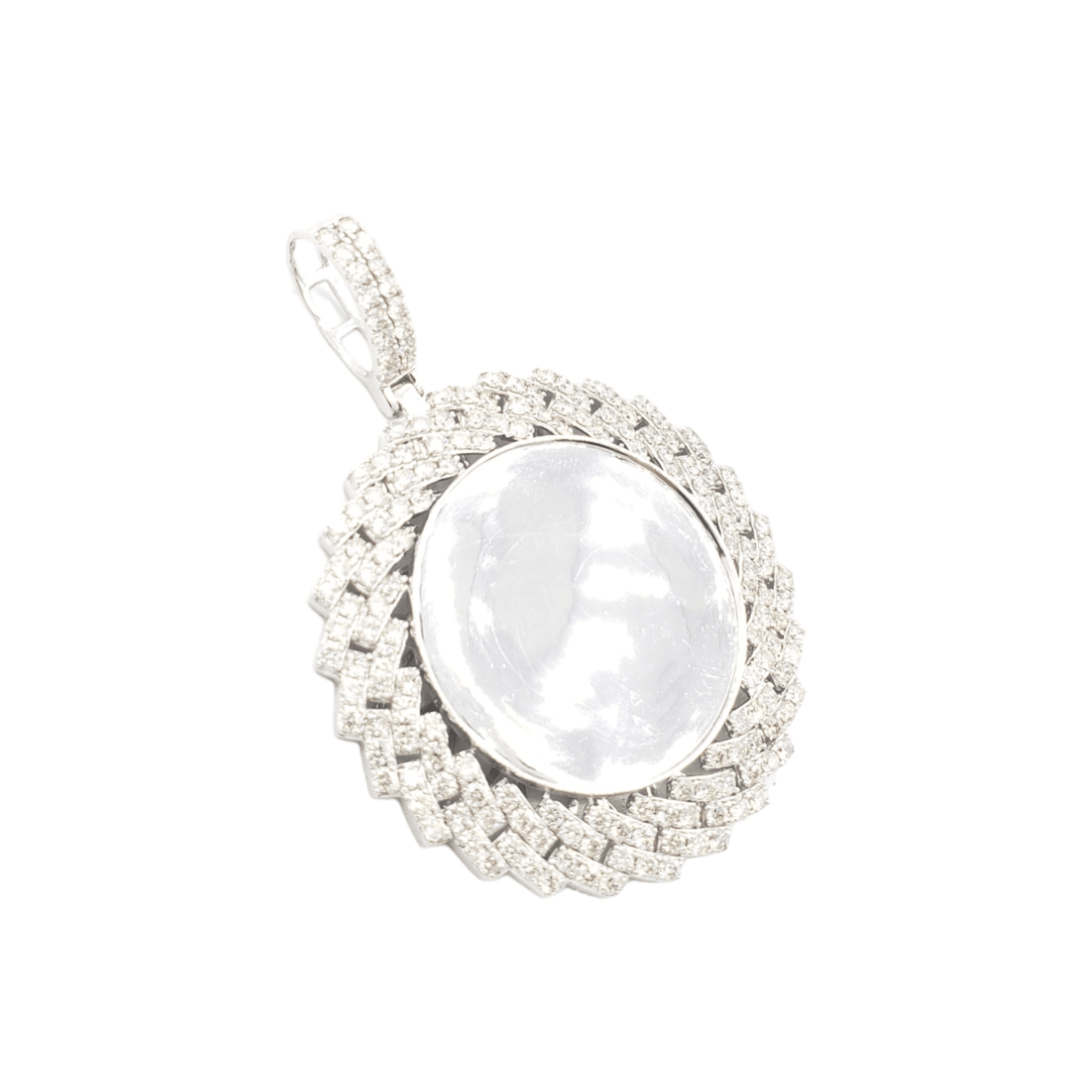 14k Cuban Diamond Picture Pendant With 3.85 Carats Of Diamonds #14560