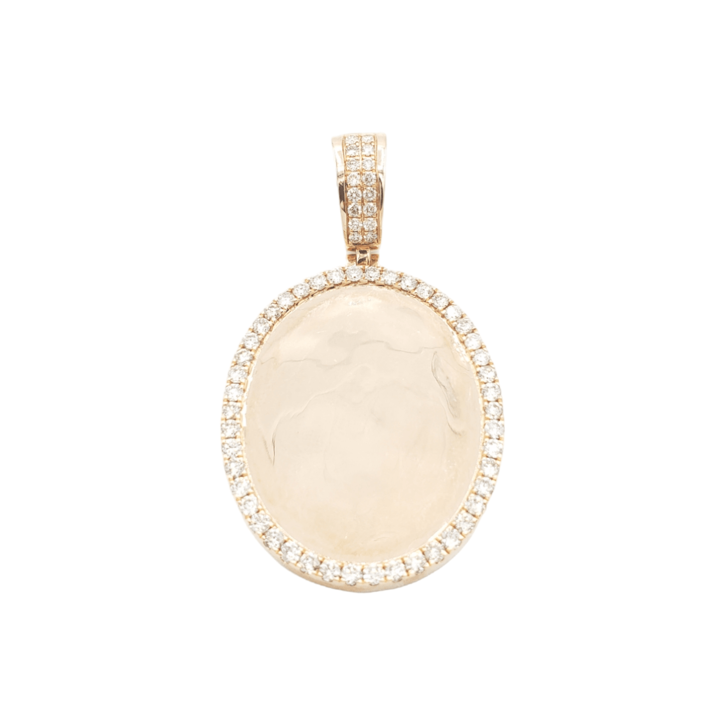 14k Oval Diamond Picture Pendant With 2.01 Carats Of Diamonds #14564