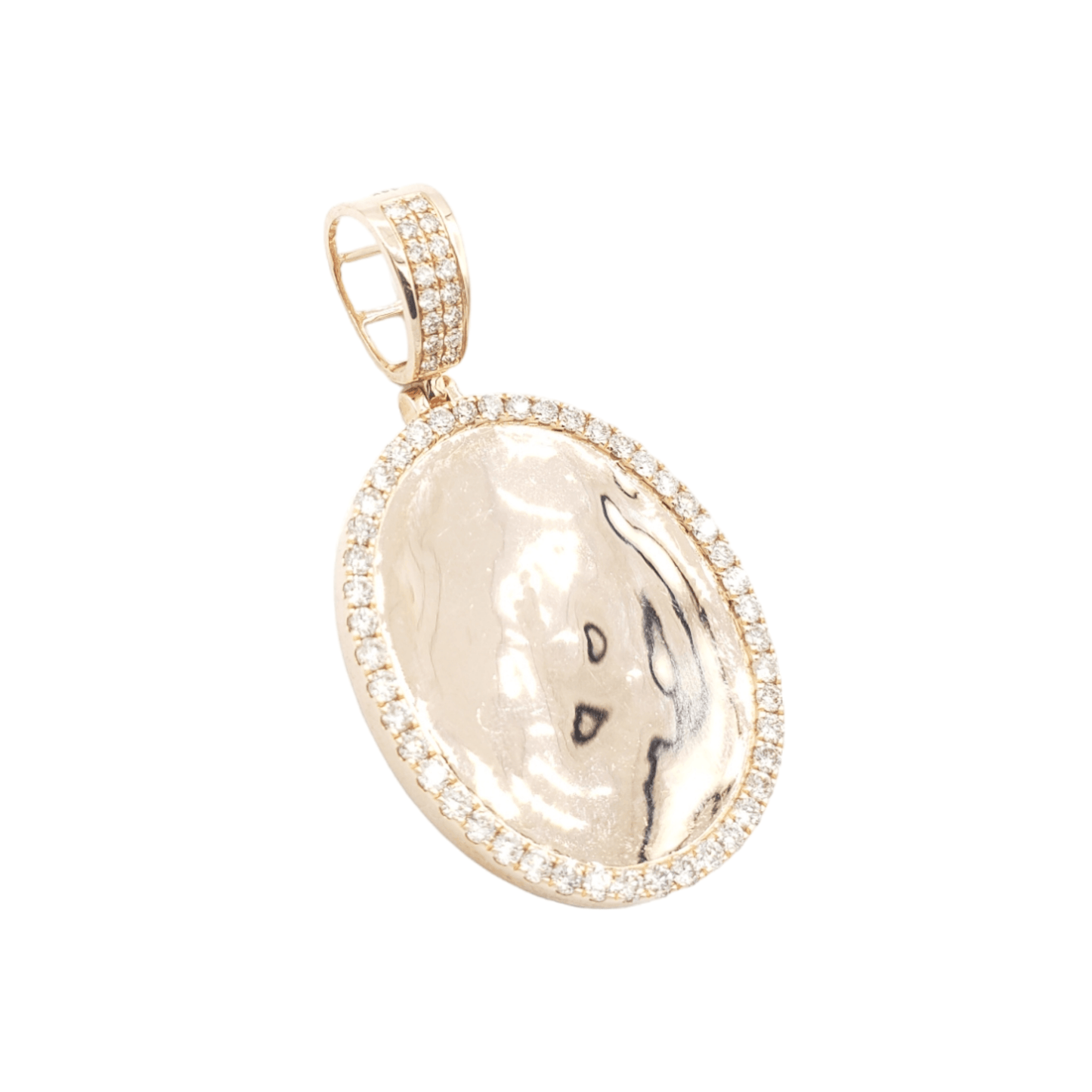 14k Oval Diamond Picture Pendant With 2.01 Carats Of Diamonds #14564