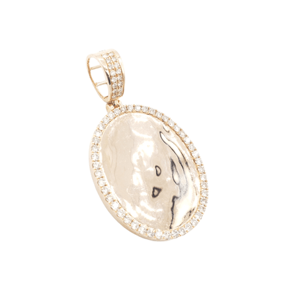 14k Oval Diamond Picture Pendant With 2.01 Carats Of Diamonds #14564