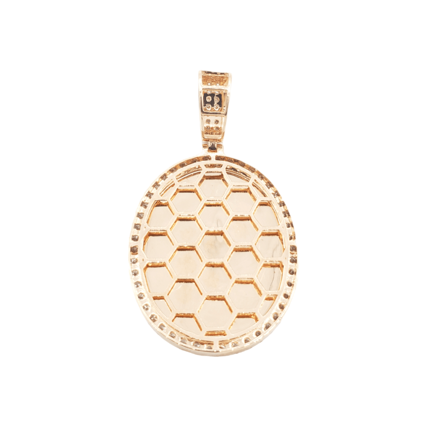 14k Oval Diamond Picture Pendant With 2.01 Carats Of Diamonds #14564