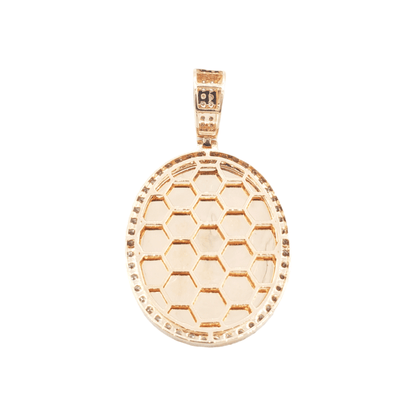 14k Oval Diamond Picture Pendant With 2.01 Carats Of Diamonds #14564