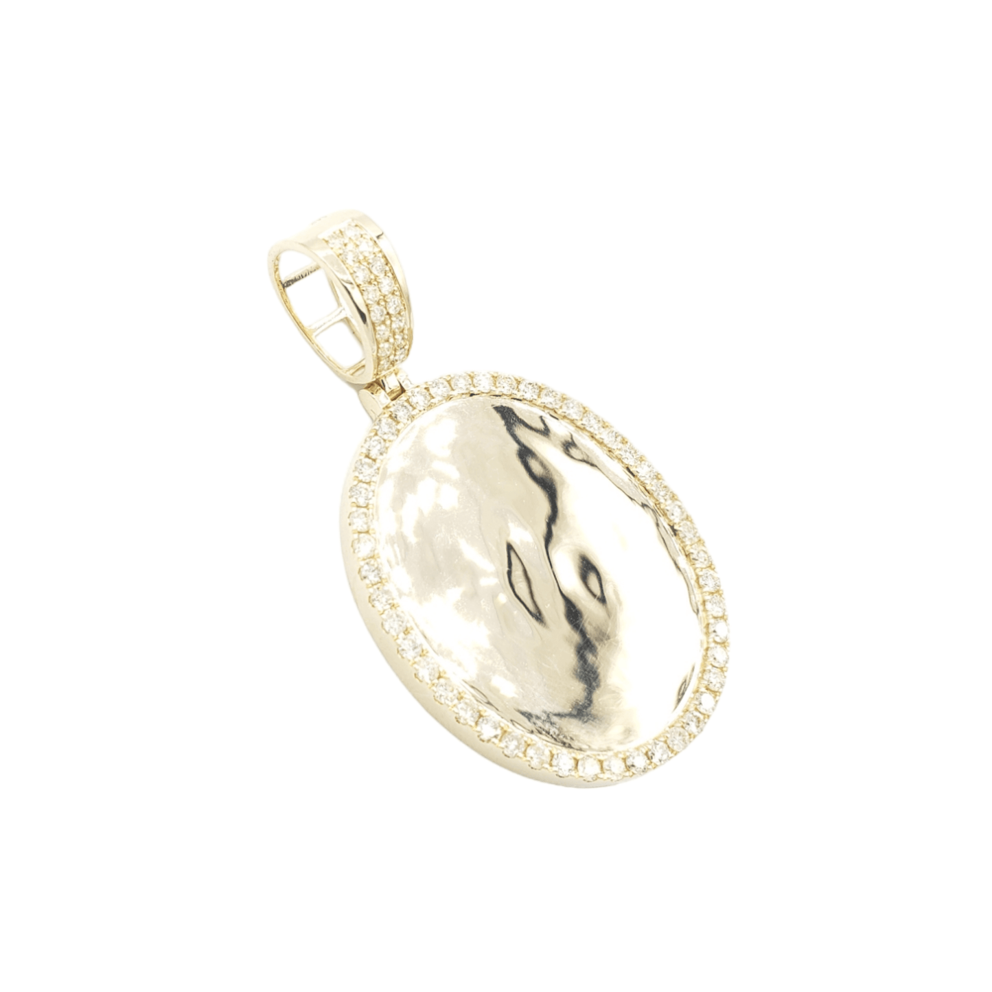 14k Oval Diamond Picture Pendant With 2.01 Carats Of Diamonds #14564