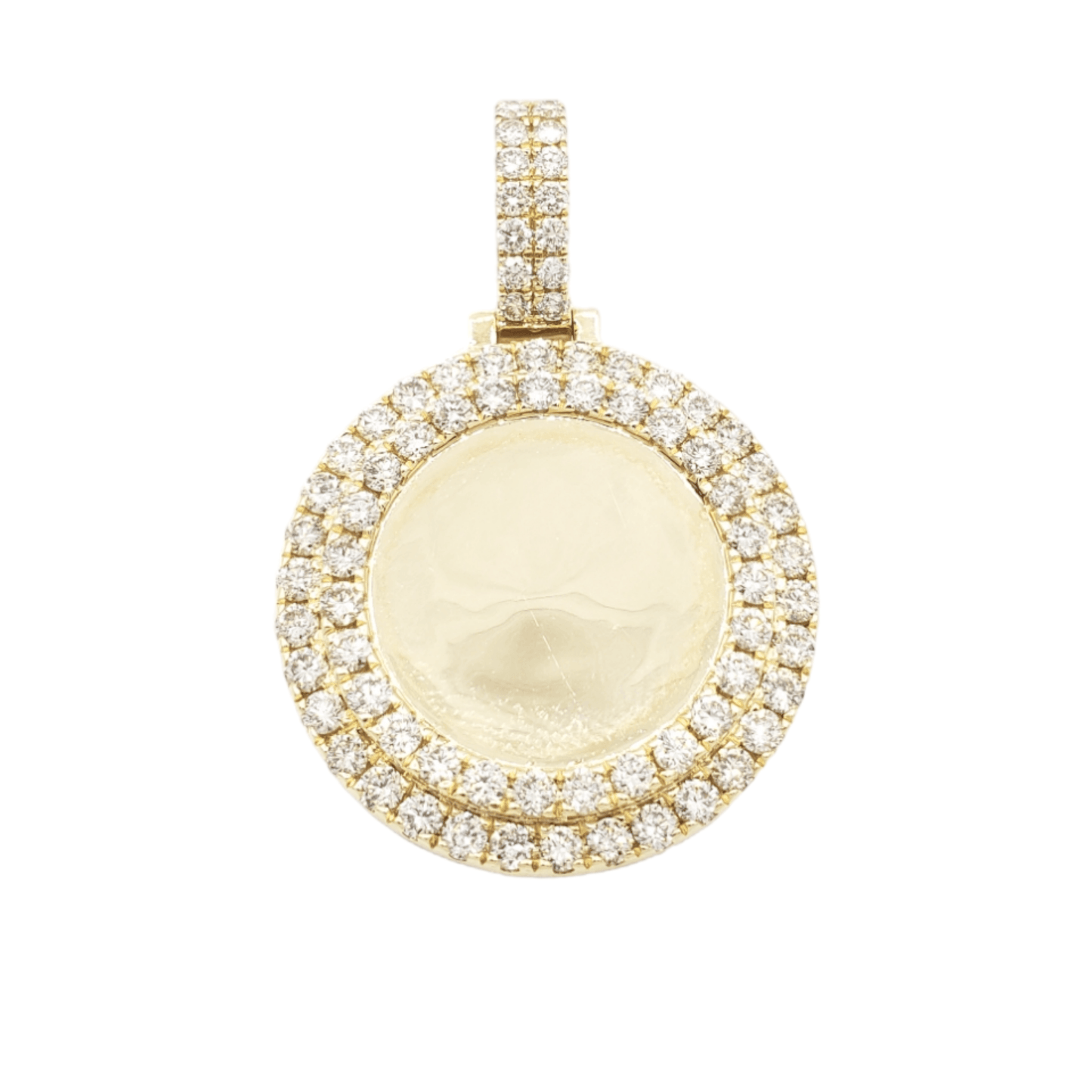 14k 3 Row Diamond Picture Pendant With 2.75 Carats Of Diamonds #14429