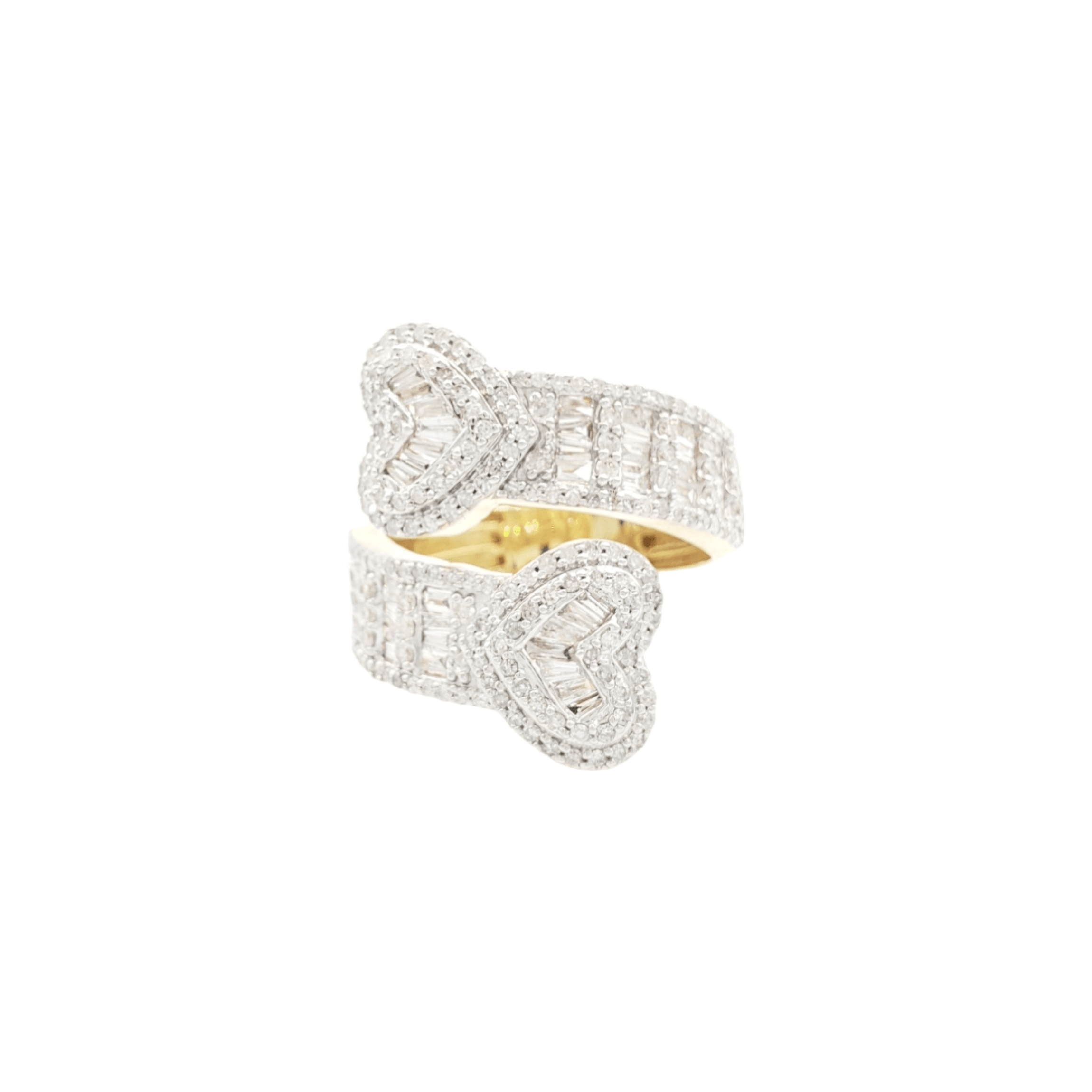 14k Heart Baguette Diamond Ring With 2.54 Carats Of Diamonds #23327